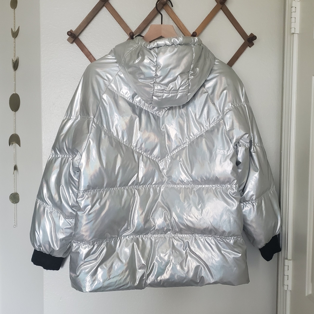 7 For All Mankind Halographic Puffer Jacket - Picture 6 of 7